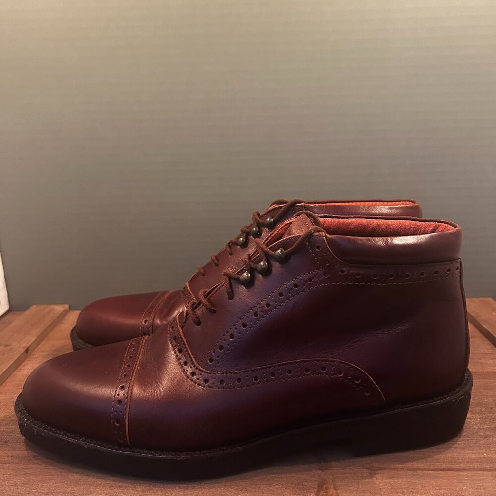 Johnston & Murphy Mens Brown Leather Wingtip Oxford Dress Shoes 20-3790 Size 9M